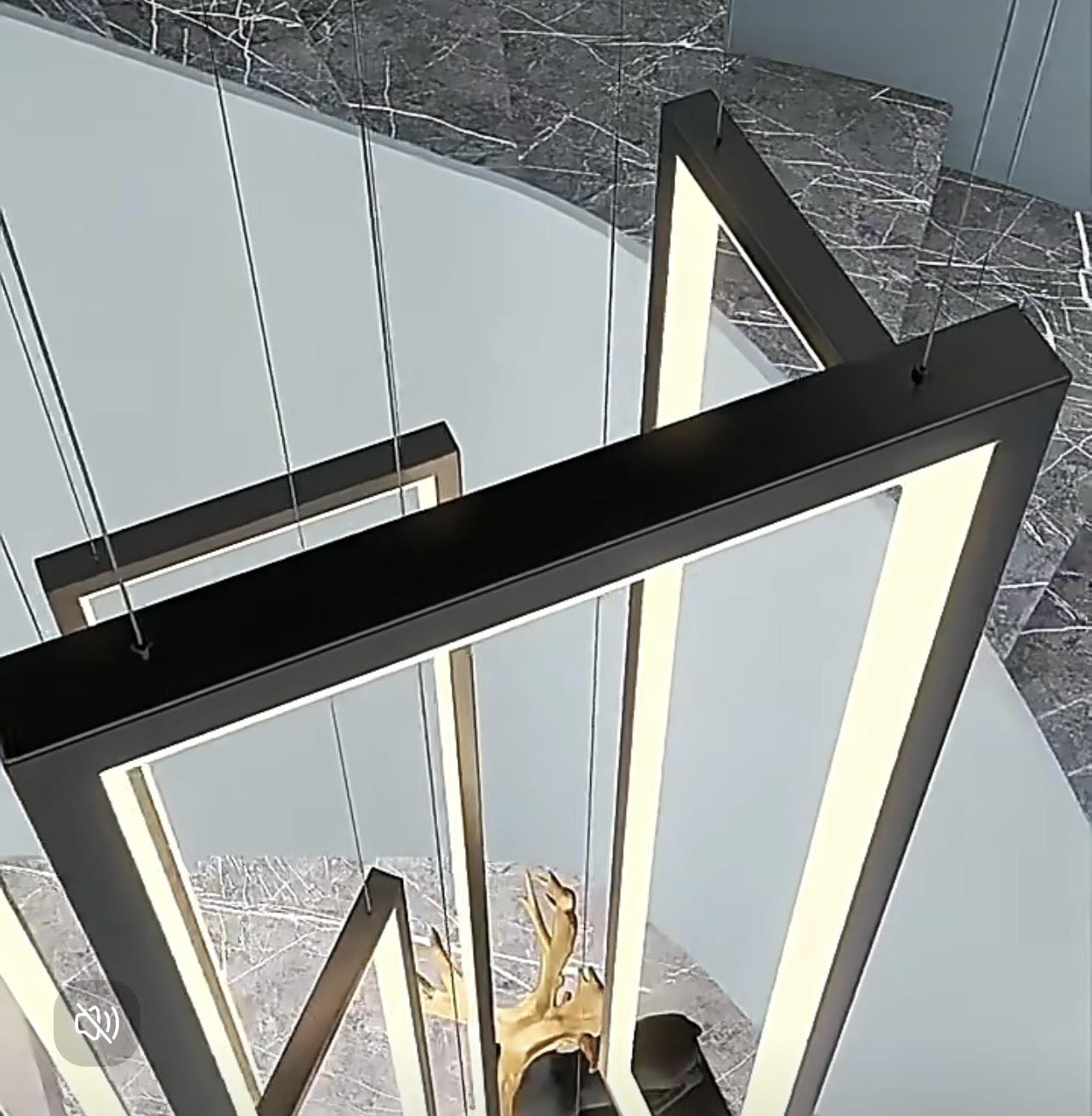 GLYPH Staircase Chandelier