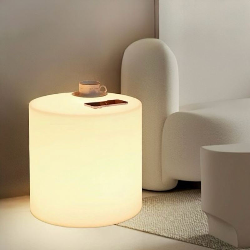 LED Drum Stool/Side Table – Firmament Lux - Main Image
